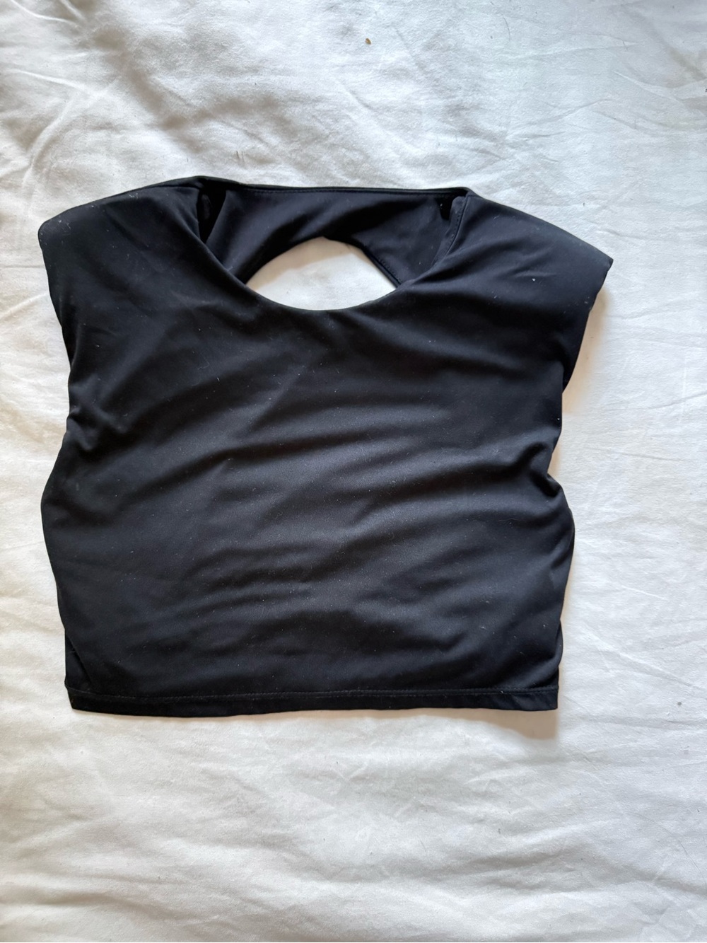 Black Oysho Keyhole Crop Top - Women